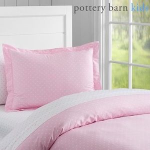 Pottery Barn Kids Pink Polka Dot Duvet Cover